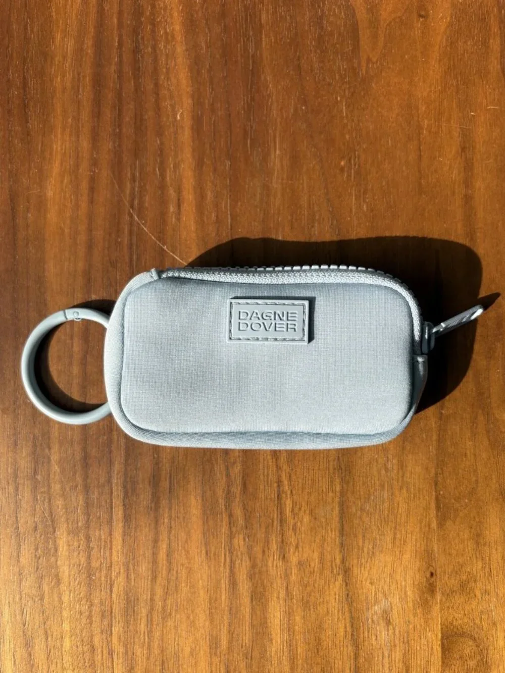 Dagne Dover Gray Neoprene Keychain Zip Pouch